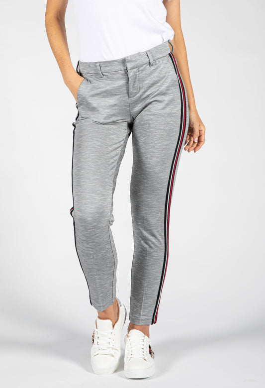 Grey Trousers With Side Stripe