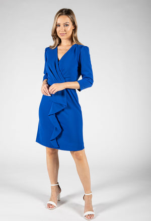 V-Neck Ruffle Dress