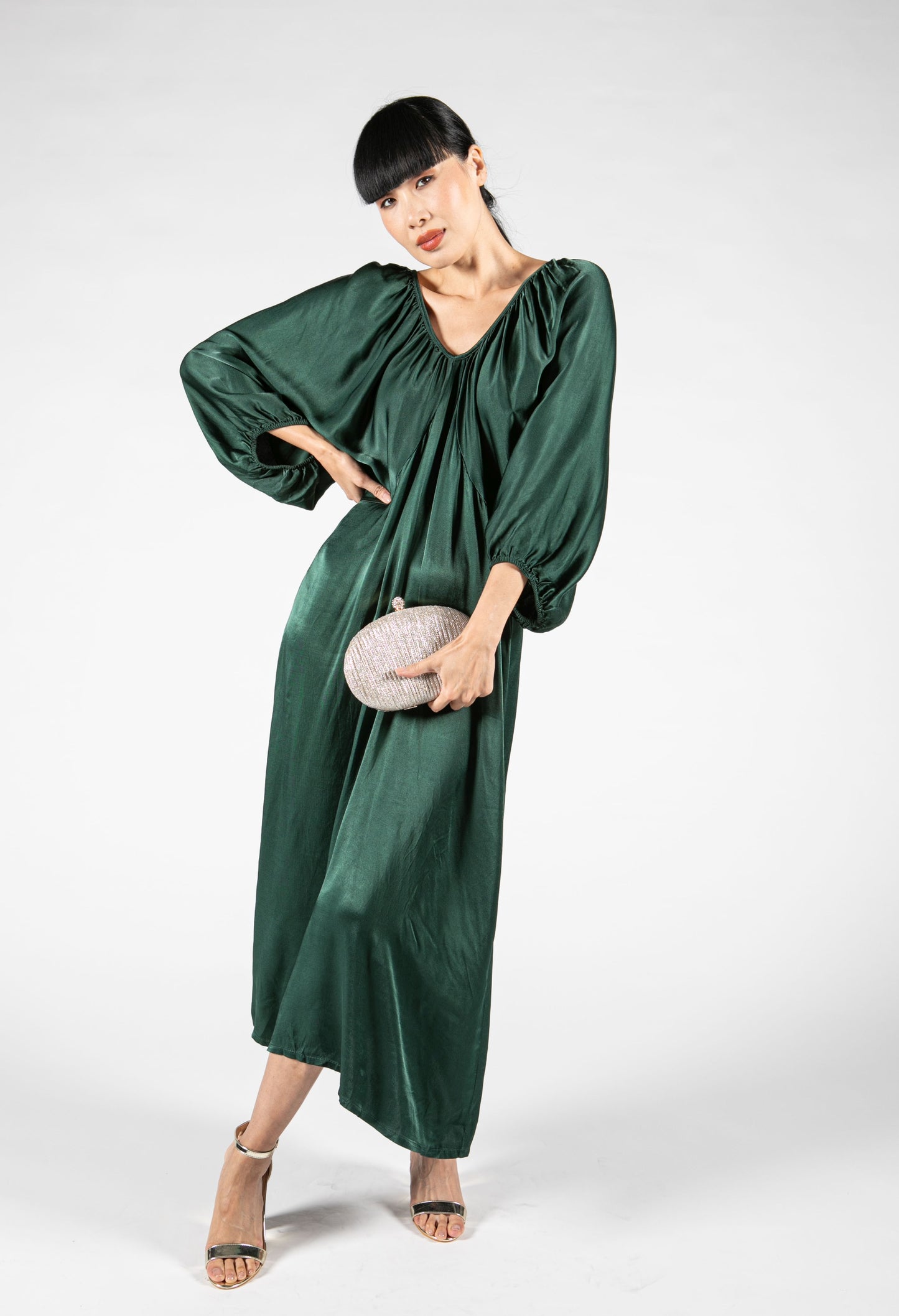 Silk Feeling Maxi Dress