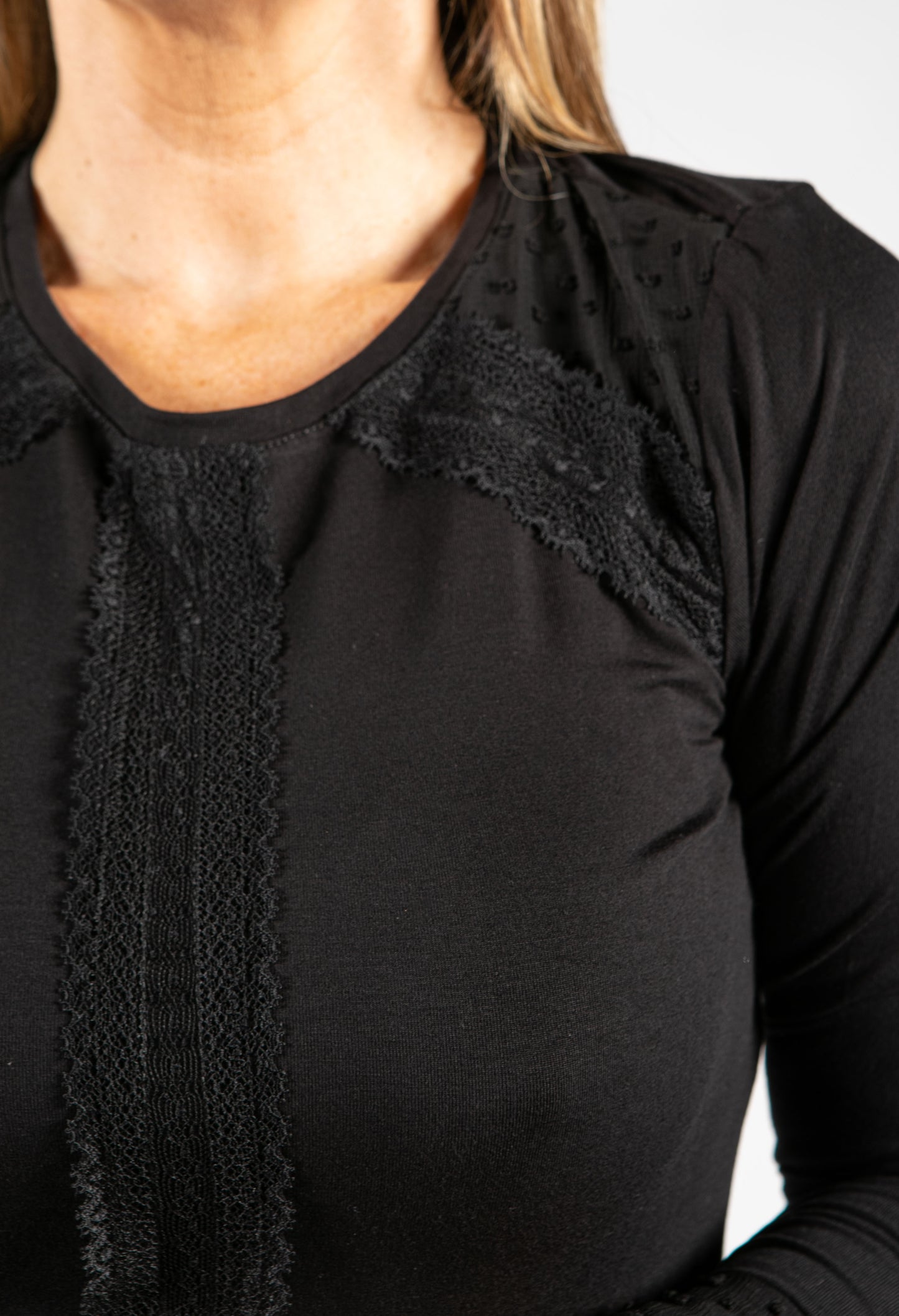 Lace Detail Long Sleeve Top