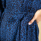 Leo Print Button Up Dress