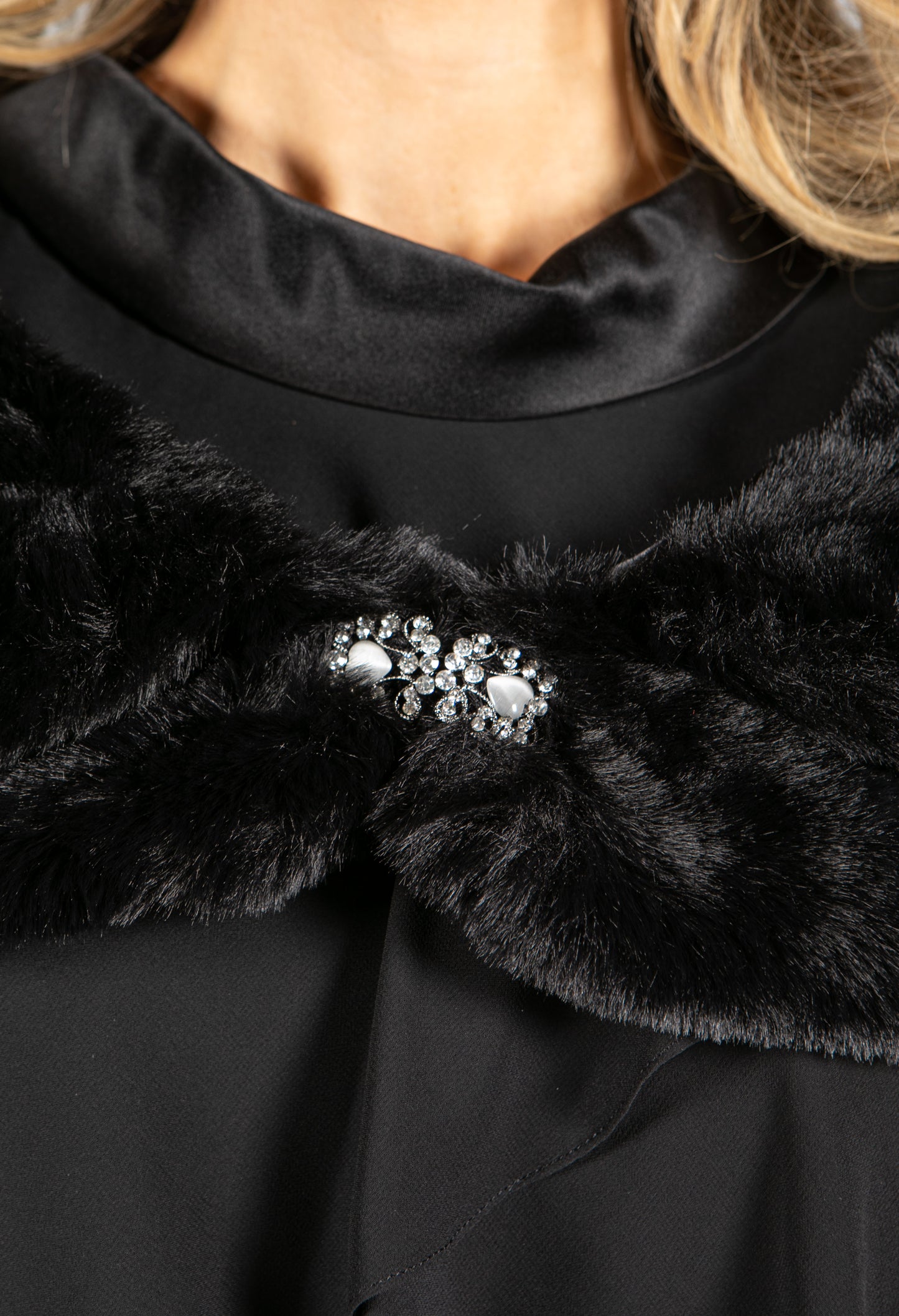 Faux Fur Wrap with Clasp
