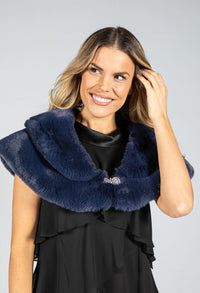 Faux Fur Wrap with Clasp