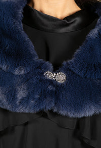 Faux Fur Wrap with Clasp