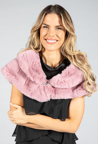 Faux Fur Wrap with Clasp