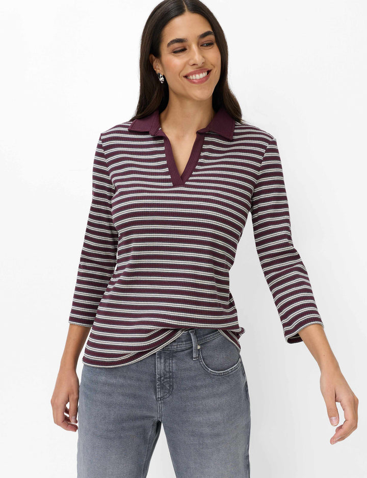 Cleo Ribbed Polo Top