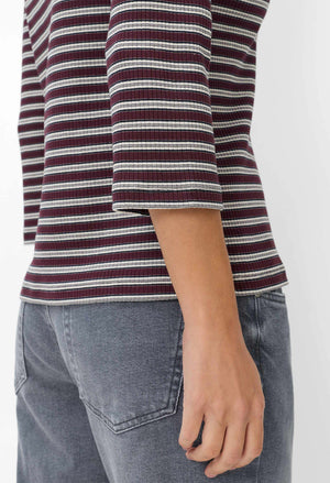 Cleo Ribbed Polo Top, view 2 – Pamela Scott