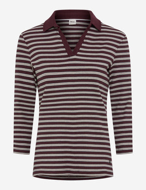 Cleo Ribbed Polo Top