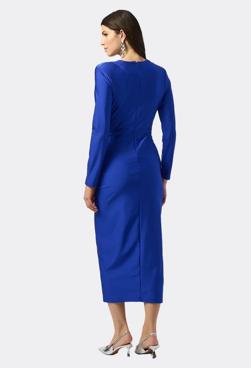 Formal Ruched V-neck Dress