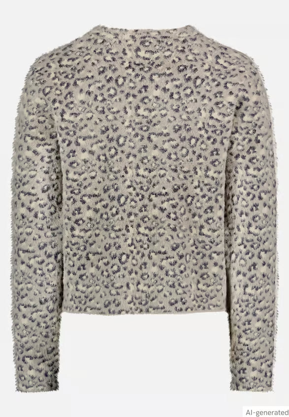 Leopard Print Knit Jacket
