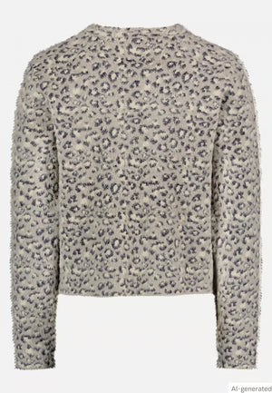 Leopard Print Knit Jacket