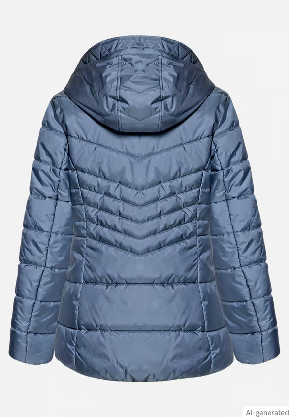 Quilted Jacket With Detachable Hood