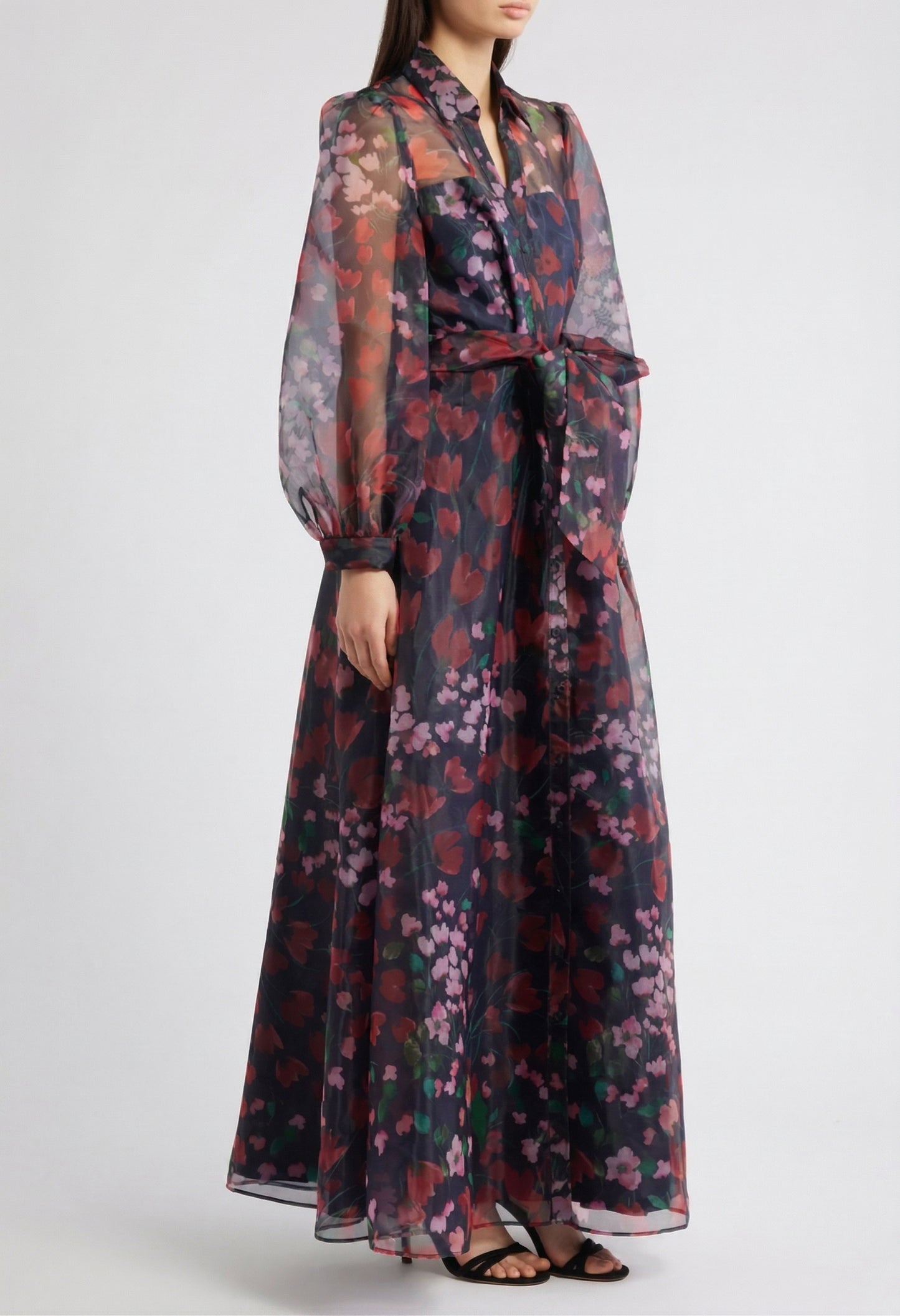 Floral Maxi Shirt Dress