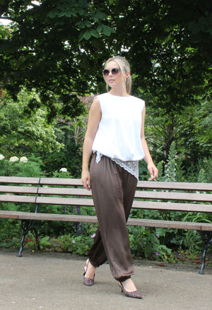 Satin Effect Balloon Trousers