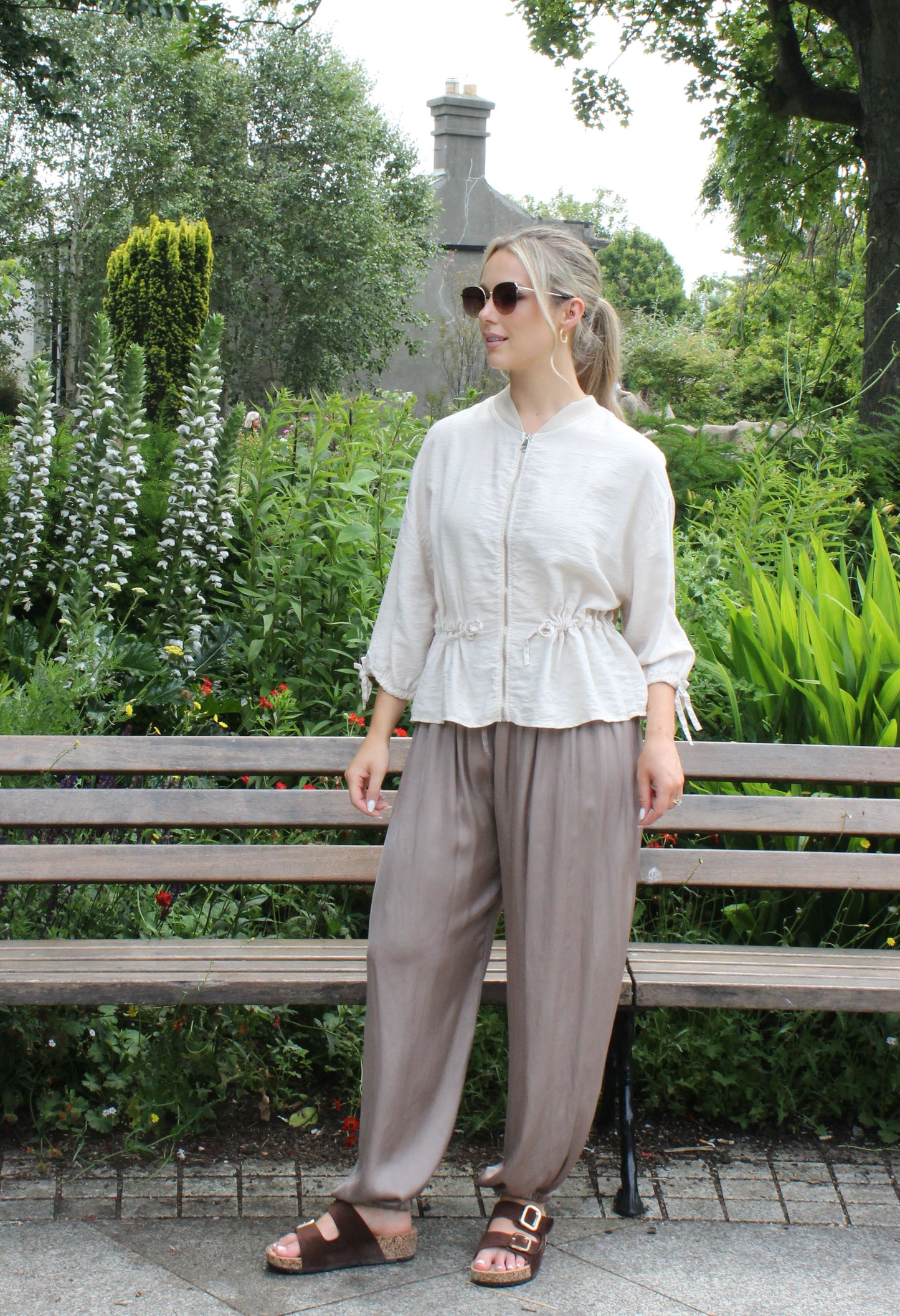 Satin Effect Balloon Trousers