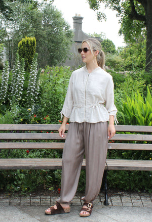 Satin Effect Balloon Trousers