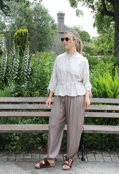 Satin Effect Balloon Trousers