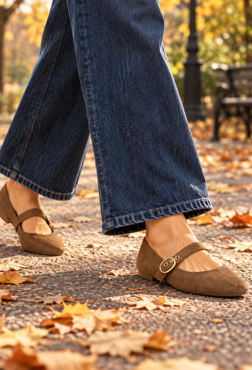 Faux Suede Ballerina