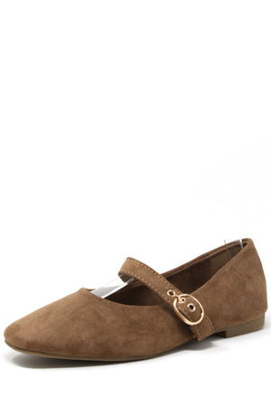 Faux Suede Ballerina