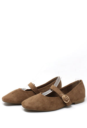 Faux Suede Ballerina