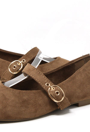 Faux Suede Ballerina