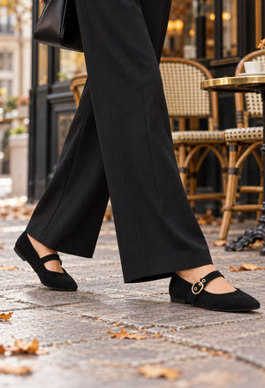 Faux Suede Ballerina
