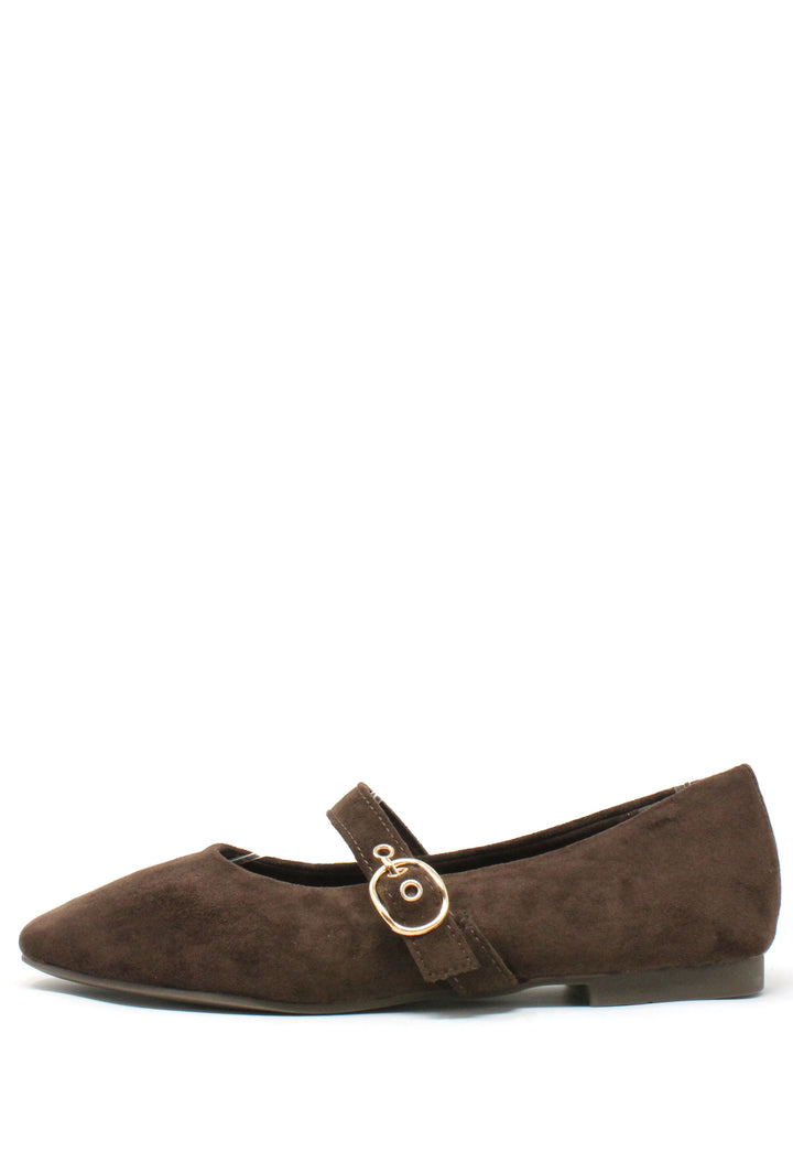 Faux Suede Ballerina