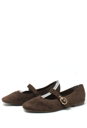 Faux Suede Ballerina