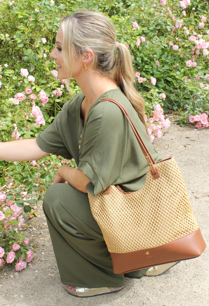Large Straw Shopper Bag
