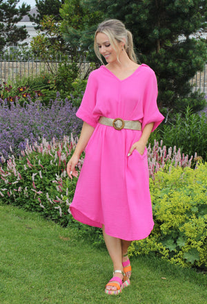 Linen Look Summer Dress