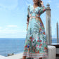 Tropical Print Midi Dress