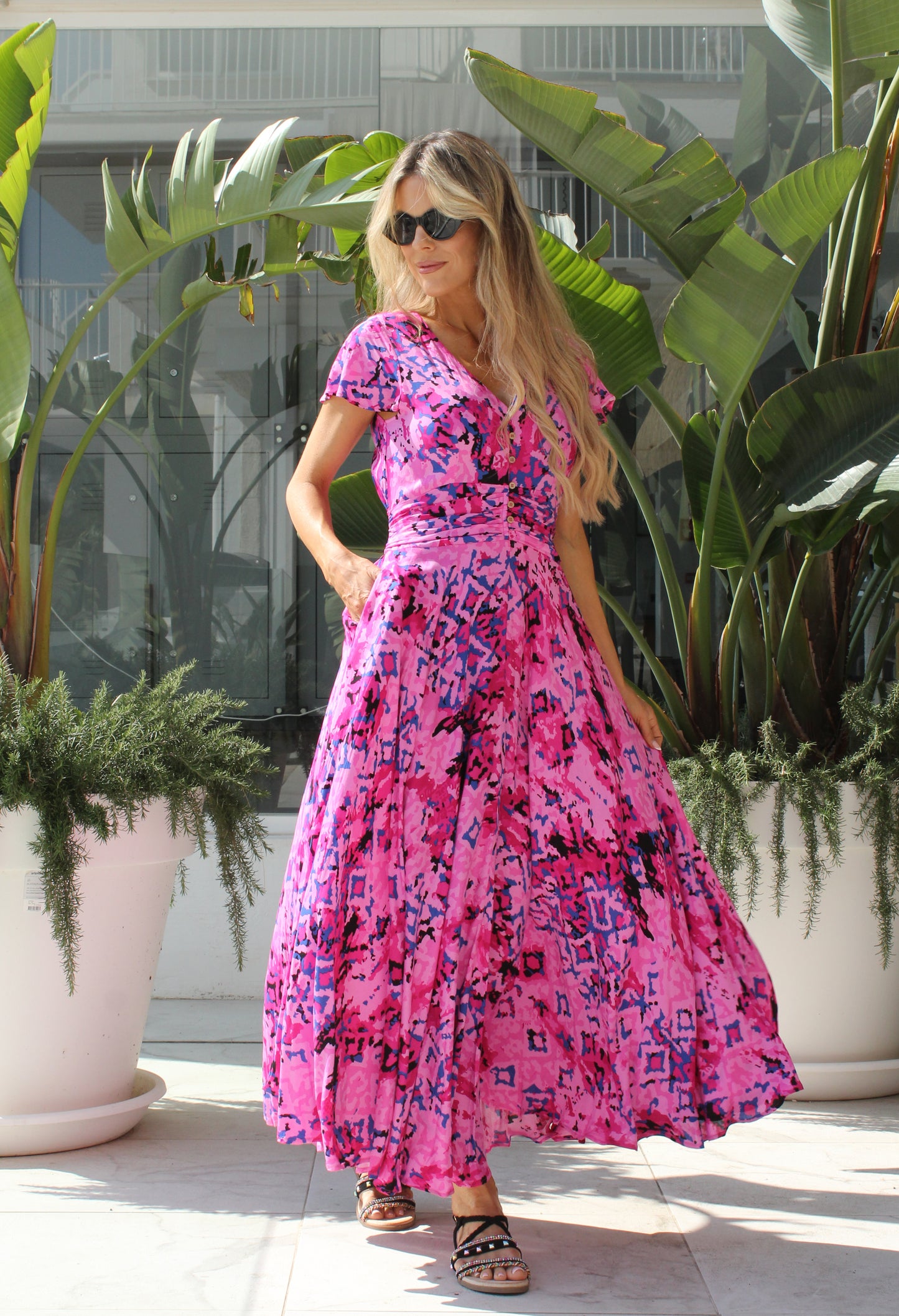 Mirage Print Maxi Dress