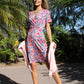 Floral Print Short Wrap Dress