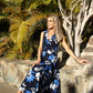 Sleeveless Floral Wrap Dress