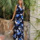 Sleeveless Floral Wrap Dress