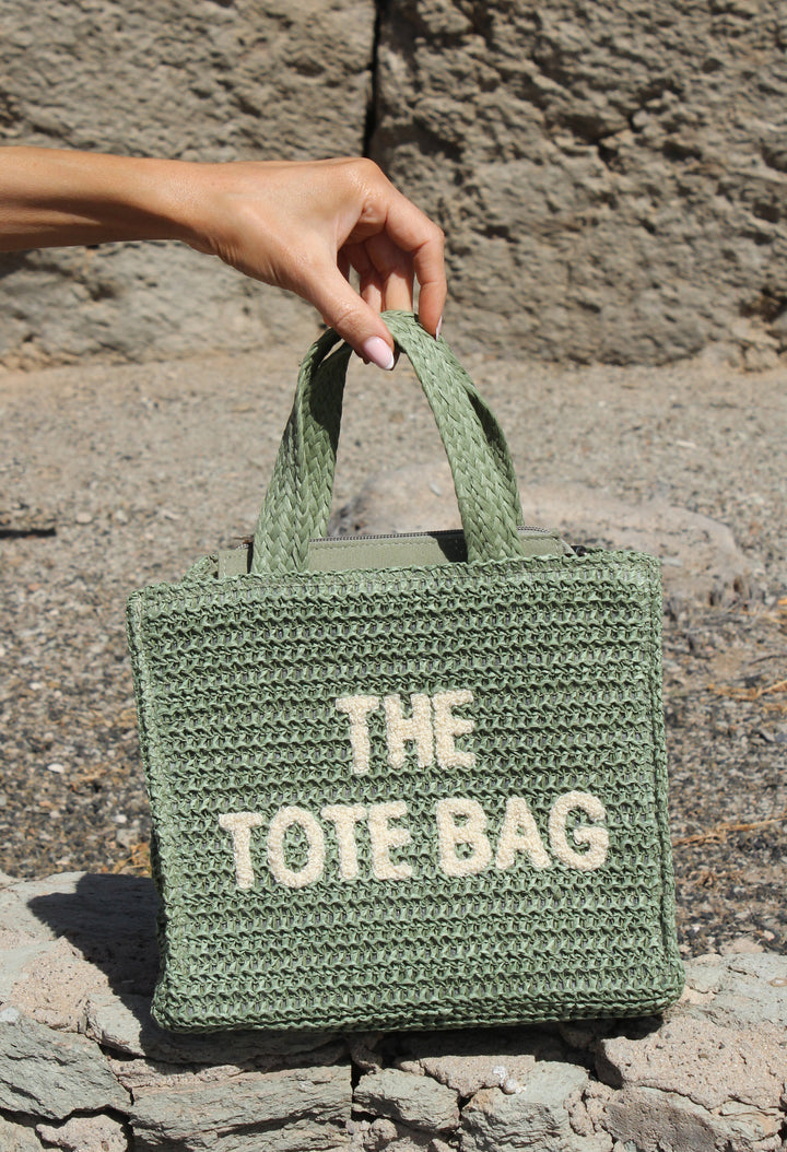 Contrast Crossbody Tote Bag