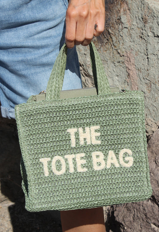 Contrast Crossbody Tote Bag