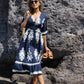 Linen Look Midi Dress