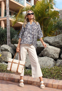 Abstract Print Relaxed Fit Shirt