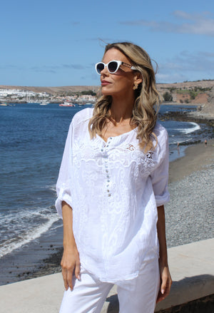 Sequin & Crochet Blouse