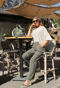 Belted Light Weight Trousers