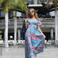 Abstract Print Midi Dress