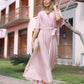 Plisse Pleated Wrap Midi Dress