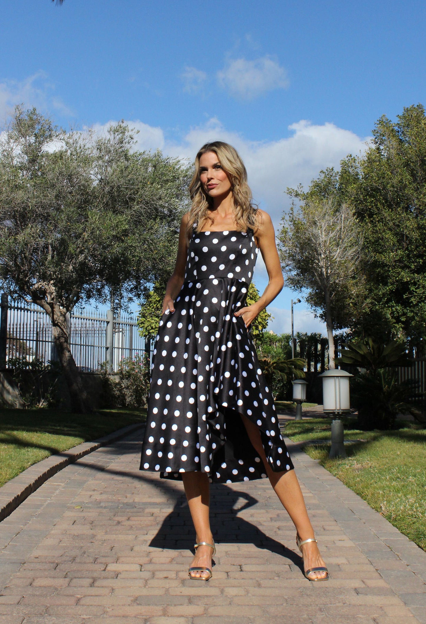 Polka Dot Midi Dress