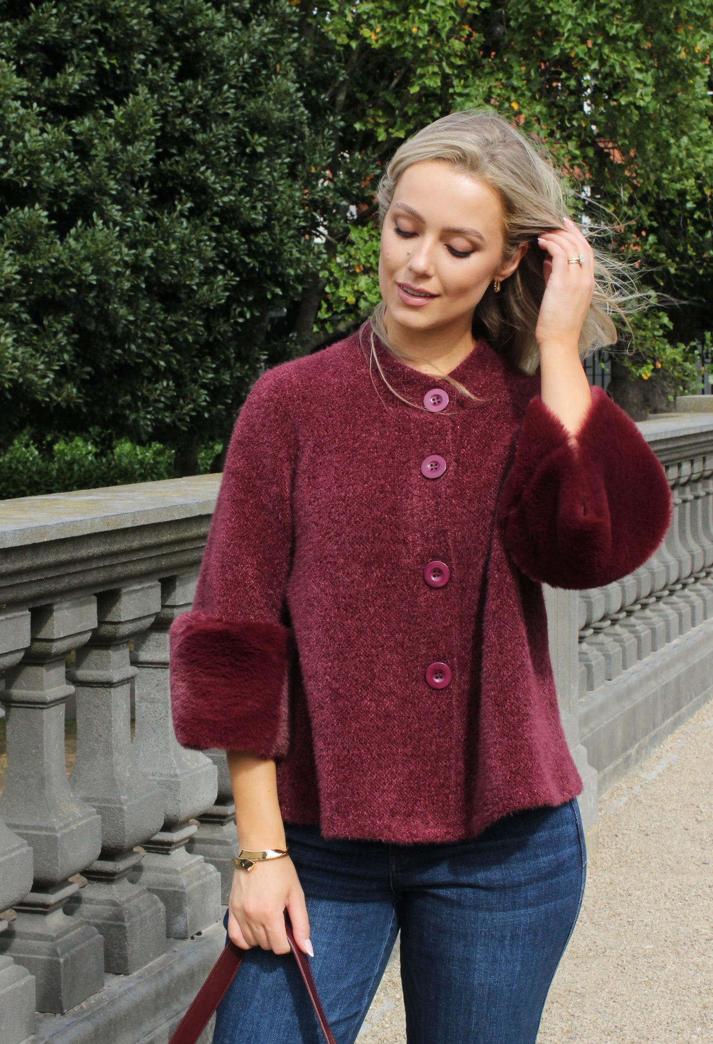 Faux Fur Trim Jacket