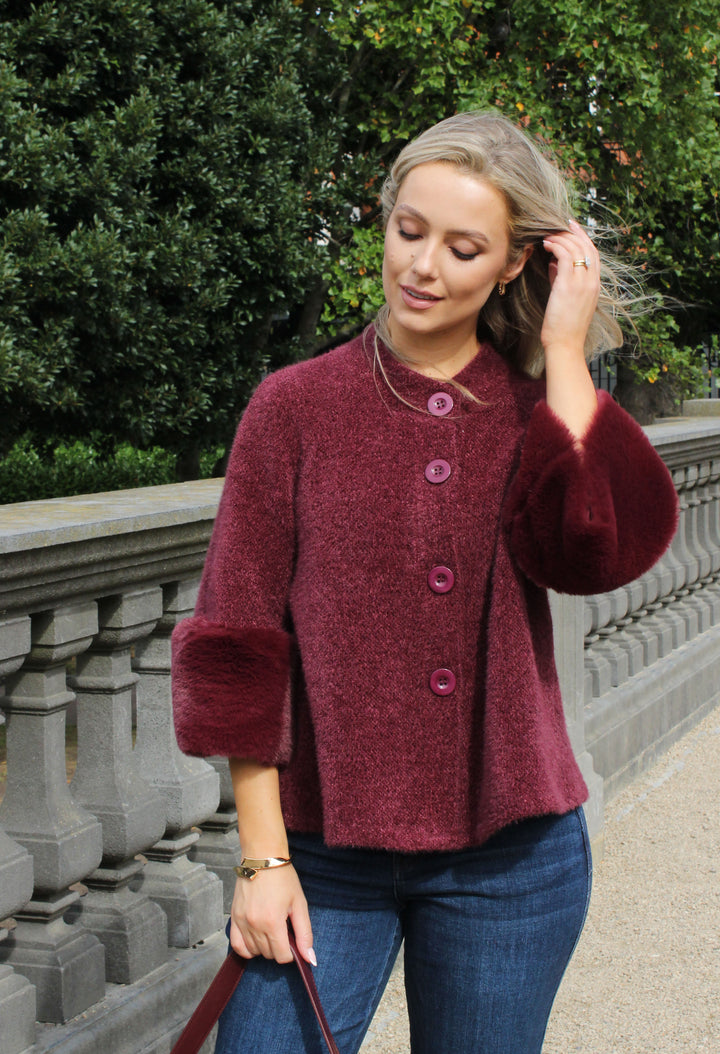 Faux Fur Trim Jacket