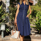 Zip-Up Midi Dress