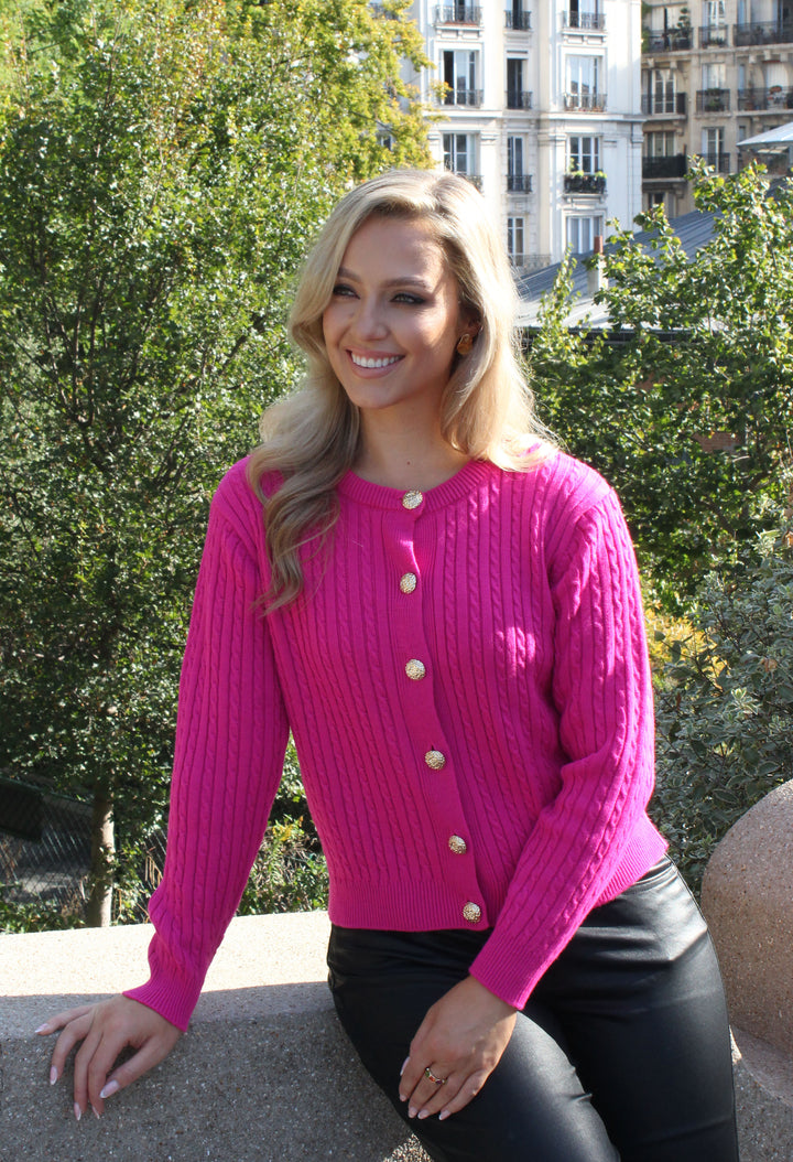 Goldy Cable Knit Cardigan