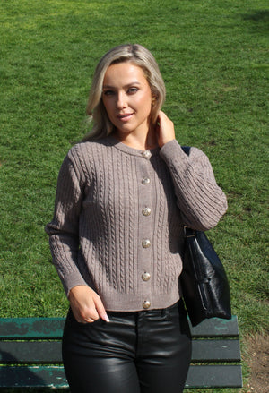Goldy Cable Knit Cardigan