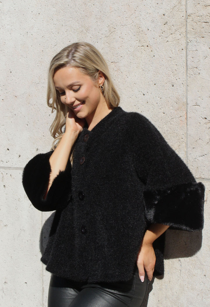 Faux Fur Trim Jacket
